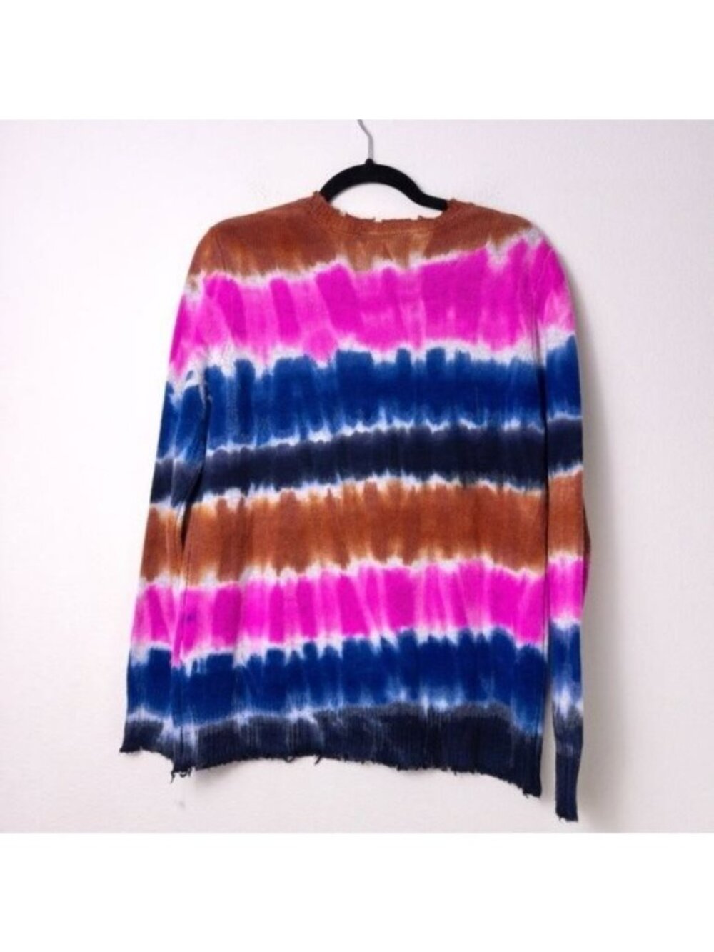 NWT Free People x Sandrine Rose California Tidy Cashmere Wool Sweater XS Tie Dye - Picture 9 of 11